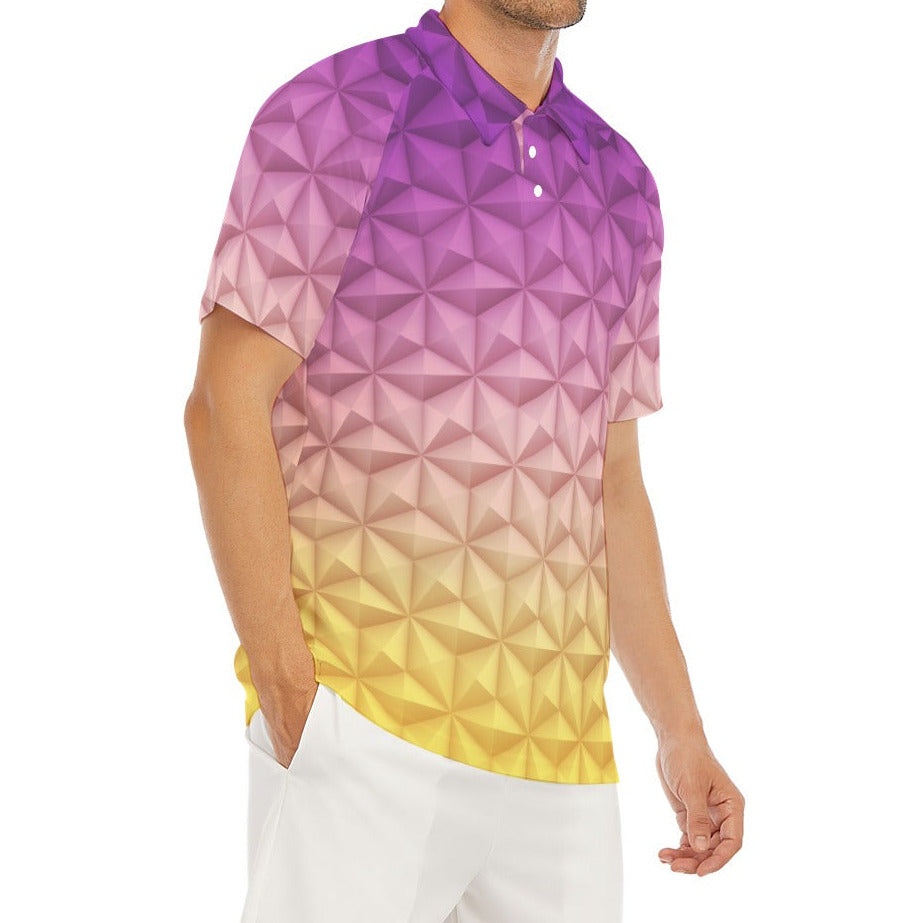 Geometric Spaceship Sphere - Men's Polo Shirt