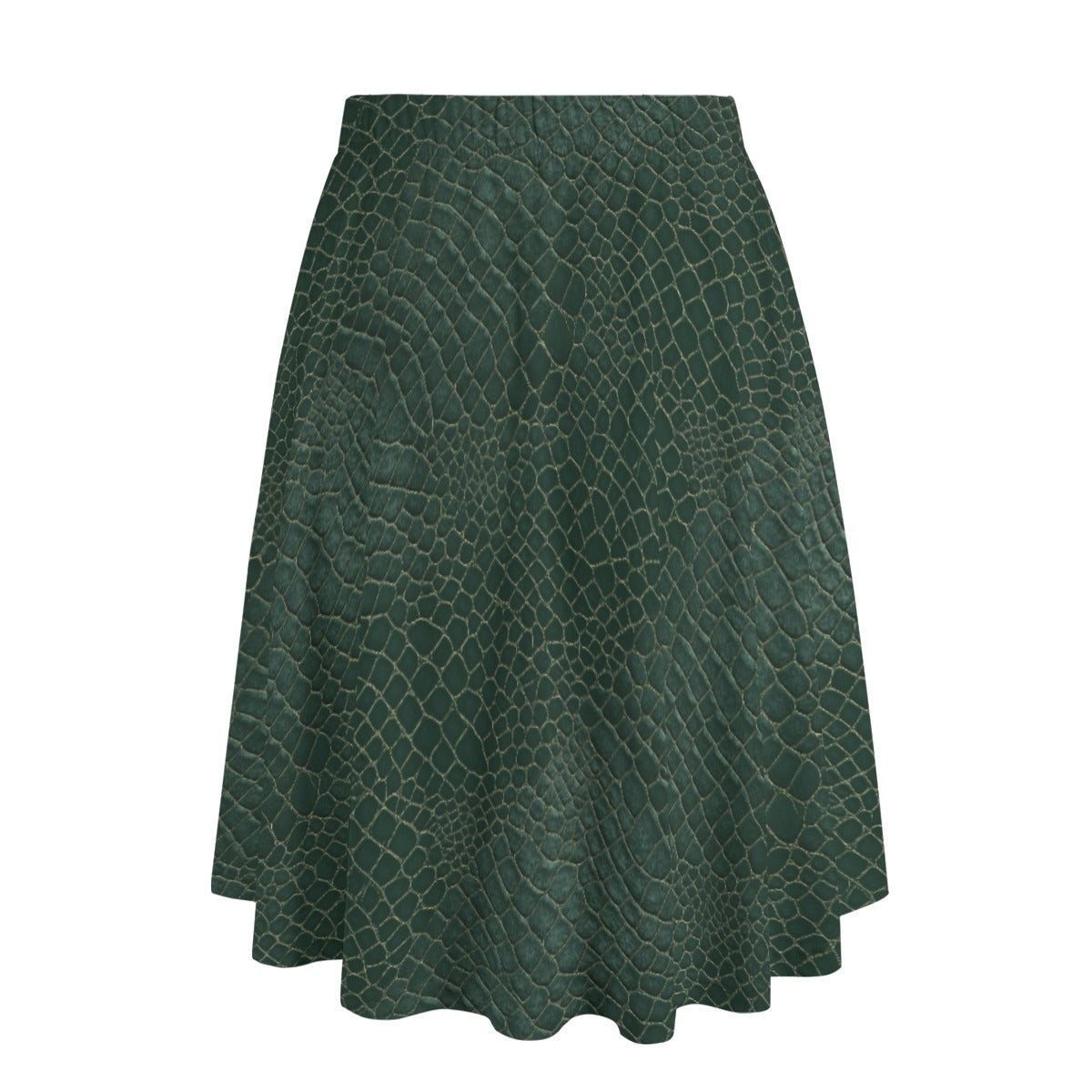 Animal Print - Alligator - Women's Pocket Midi Skirt