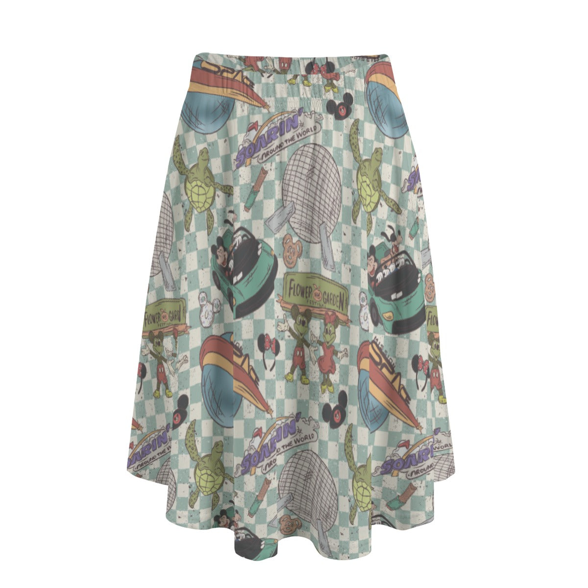Hand Drawn EC - Women's Pocket Midi Skirt
