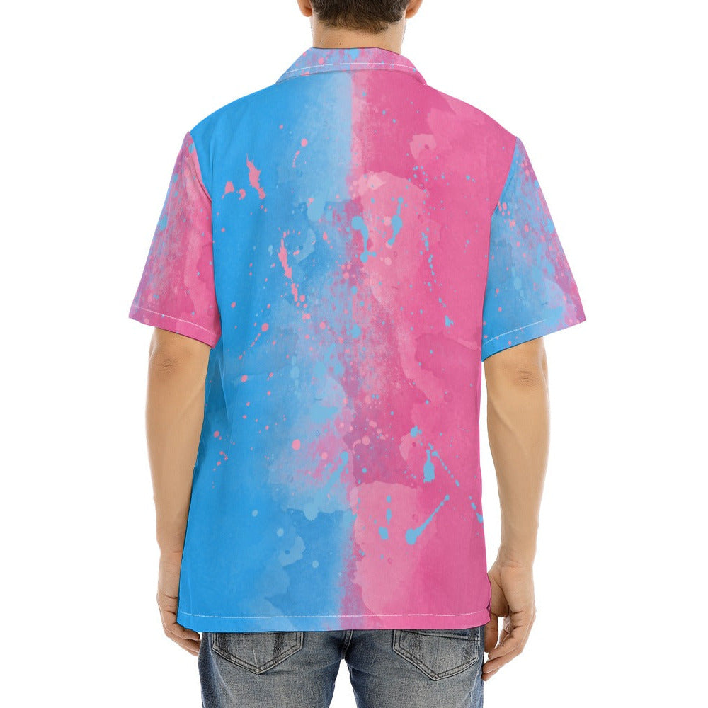 Pink or Blue Fairytale Dress - Men's Hawaiian Button Up Shirt