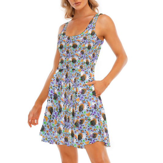Halloween On The High Seas - Women's Sleeveless Pocket Skater Dress