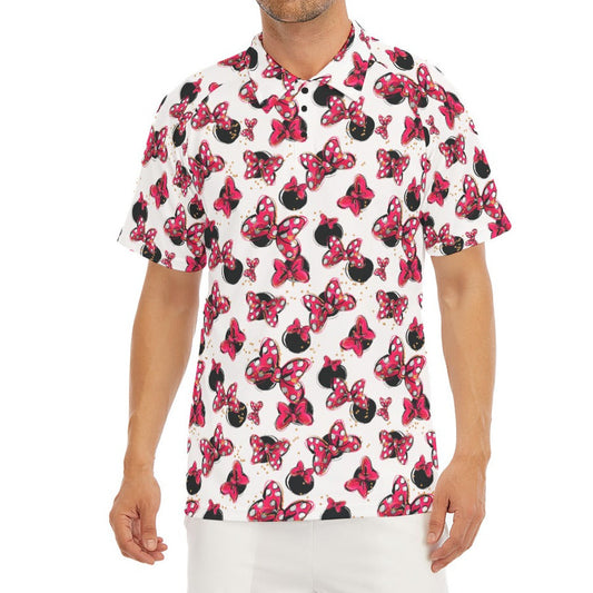 Polka Dot Bows & Mouse Ears - Men's Polo Shirt
