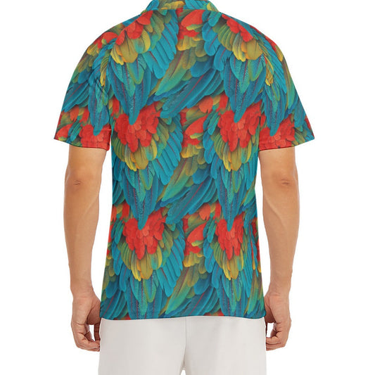 Animal Print - Macaw Parrot - Men's Polo Shirt