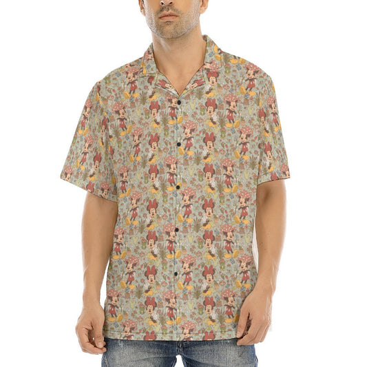 Woodland Frolics Cottagecore - Men's Hawaiian Button Up Shirt