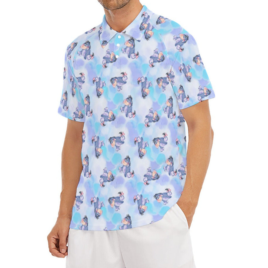 Watercolor Gentle Donkey - Men's Polo Shirt