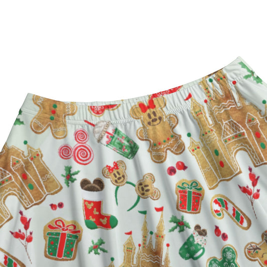 Gingerbread Castle Holiday Treats - Women's Pocket Midi Skirt