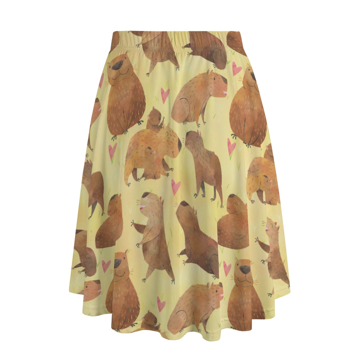 Capybara Love - Women's Pocket Midi Skirt