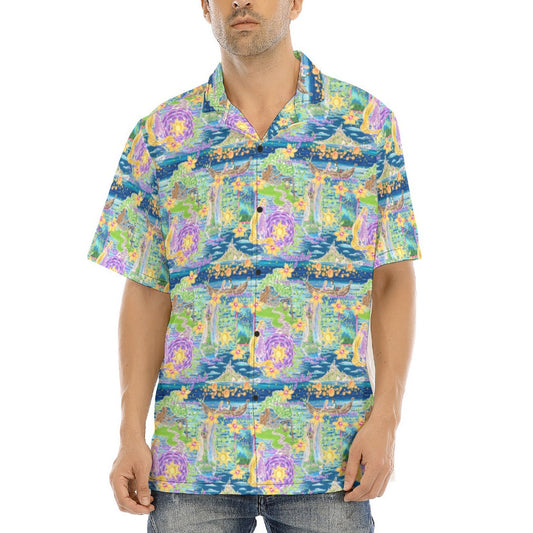 Lantern Festival Glow - Men's Hawaiian Button Up Shirt
