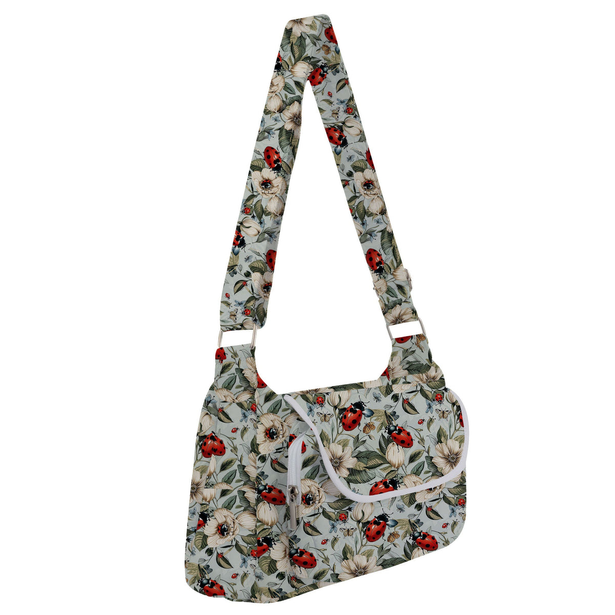 Vintage Ladybirds on Blue - Digital Seamless Pattern