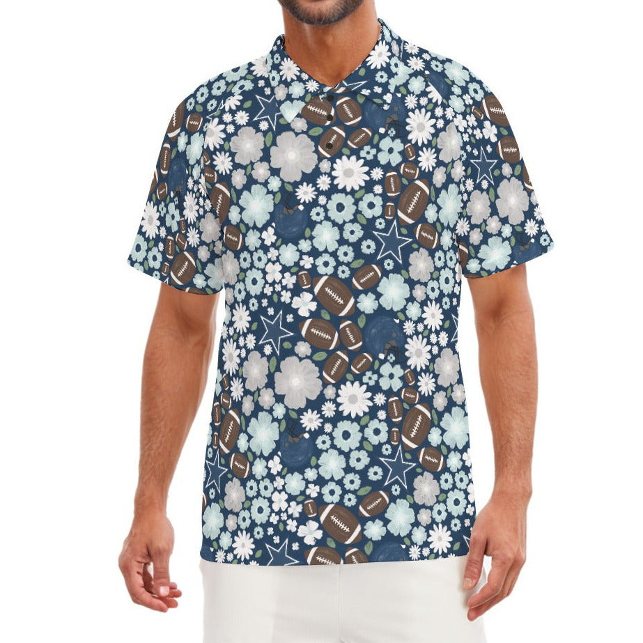 Blue Star Blooms - Men's Polo Shirt