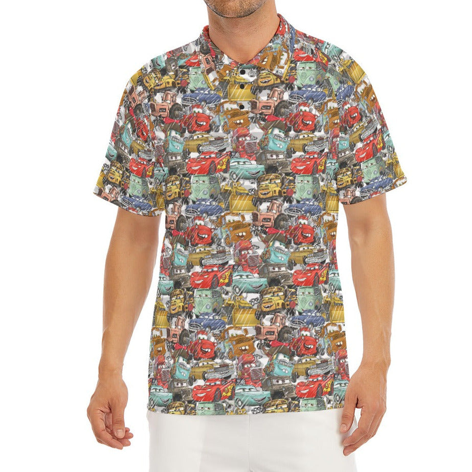Racing Legends Sketch - Men's Polo Shirt