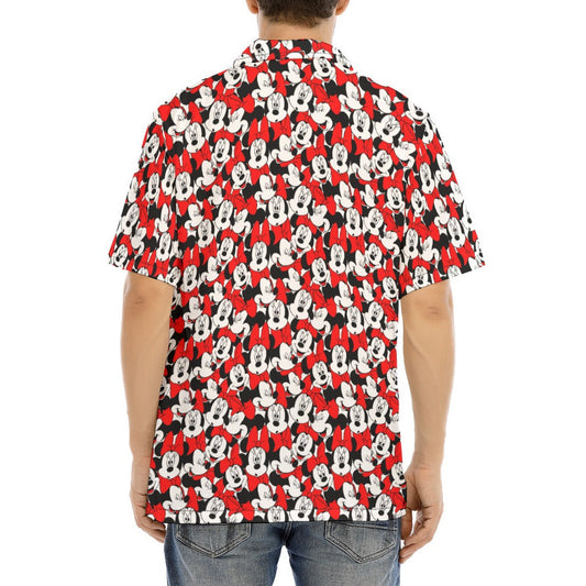 Many Faces of Polka Dot Mouse - Men's Hawaiian Button Up Shirt