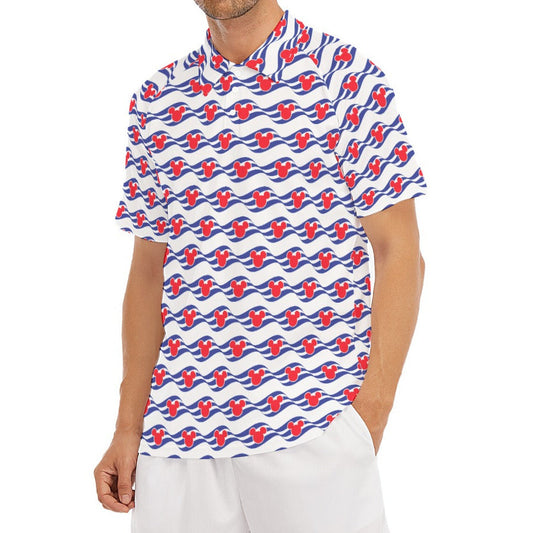 Nautical Cruise Logo Print - Men's Polo Shirt