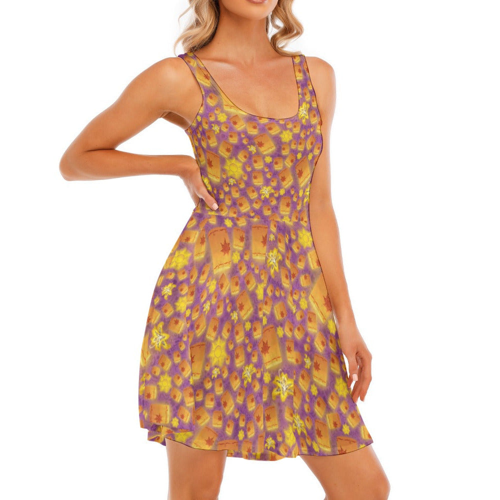 Lantern Glow Festival - Women's Sleeveless Pocket Skater Dress