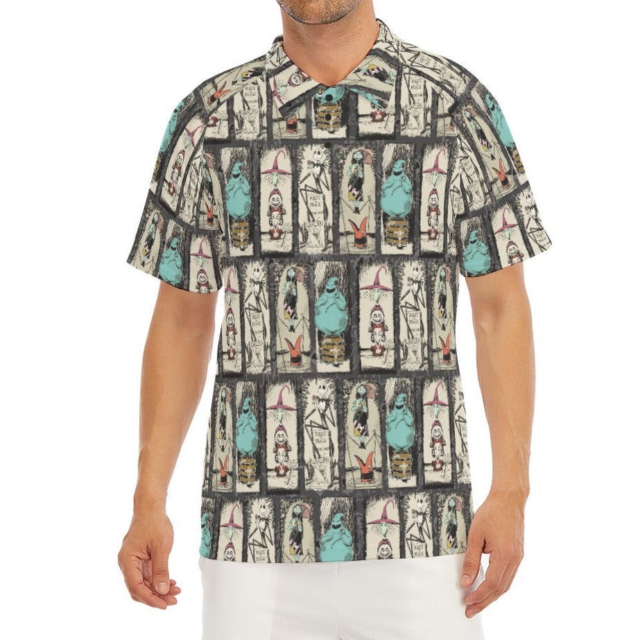 Stretching Haunted Nightmare - Men's Polo Shirt