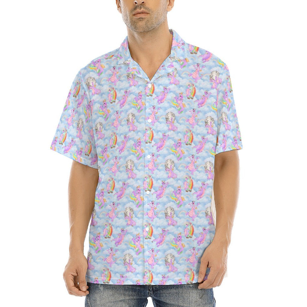 Imagine with Figment - Men's Hawaiian Button Up Shirt