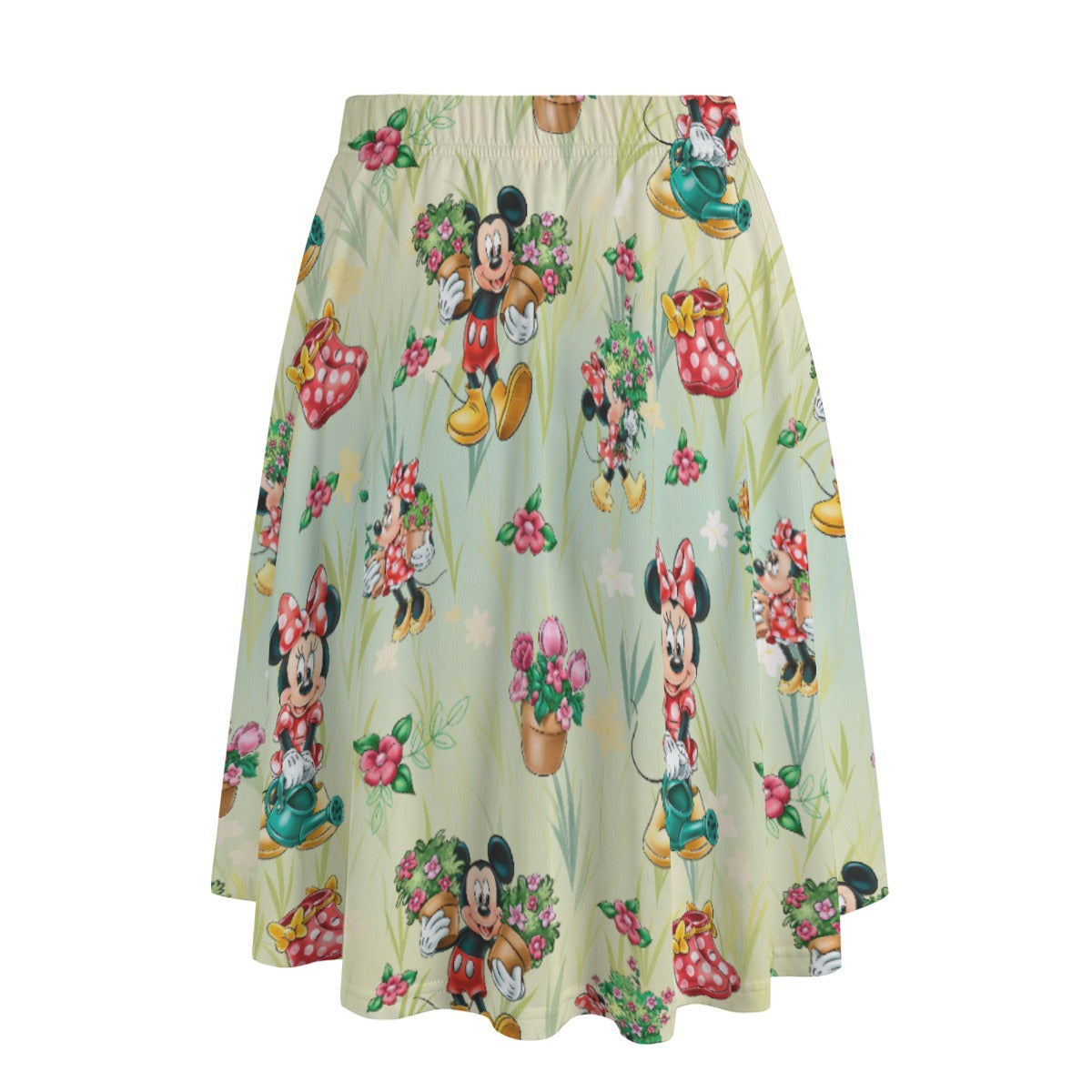 Garden Mouse Helpers at Work - Women's Pocket Midi Skirt