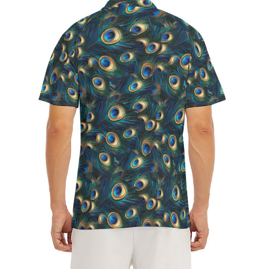 Animal Print - Peacock - Men's Polo Shirt