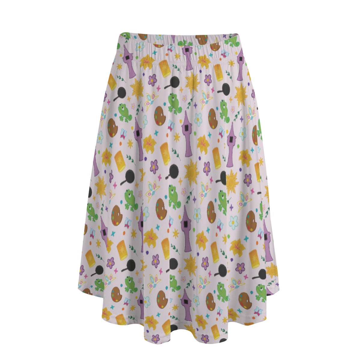 Long Hair Princess Icons - Women's Pocket Midi Skirt