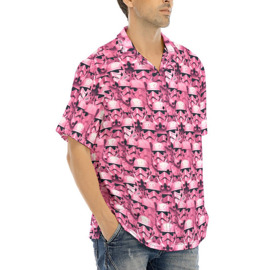Pink Helmet Battalion - Men's Hawaiian Button Up Shirt