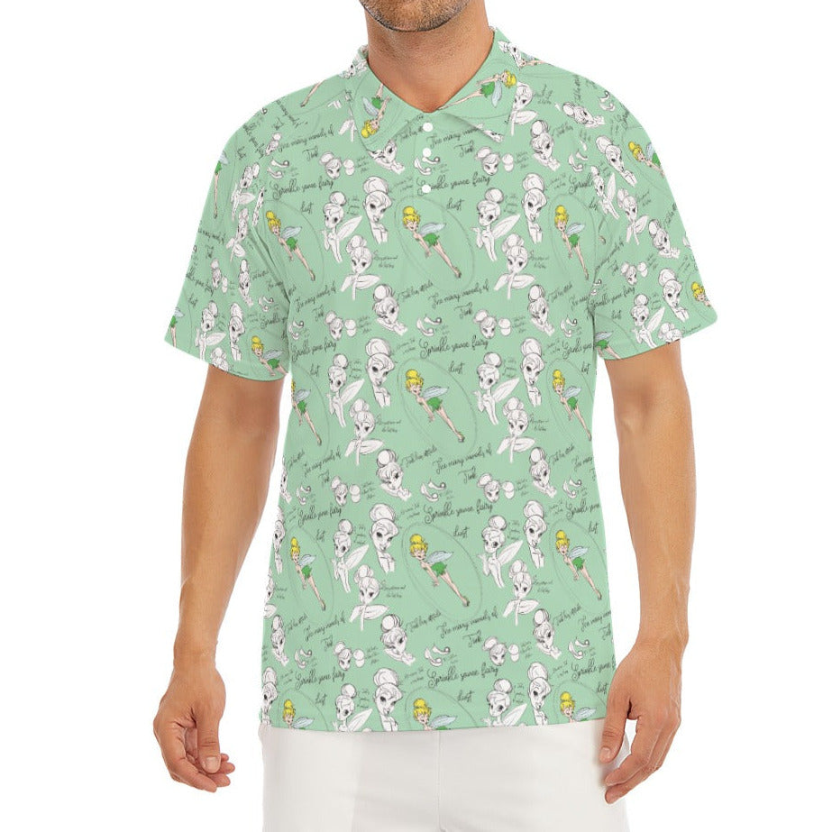 Drawing Pixie Fairy - Men's Polo Shirt