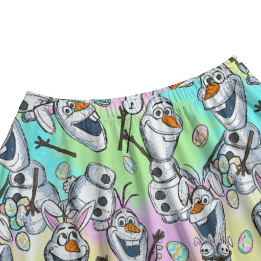 Sketched Snowman Easter - Women's Pocket Midi Skirt