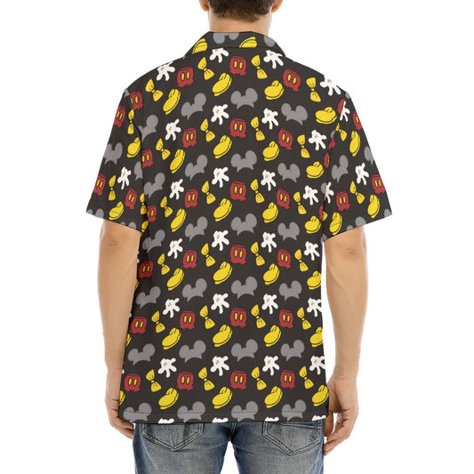 Classic Mouse Style - Men's Hawaiian Button Up Shirt