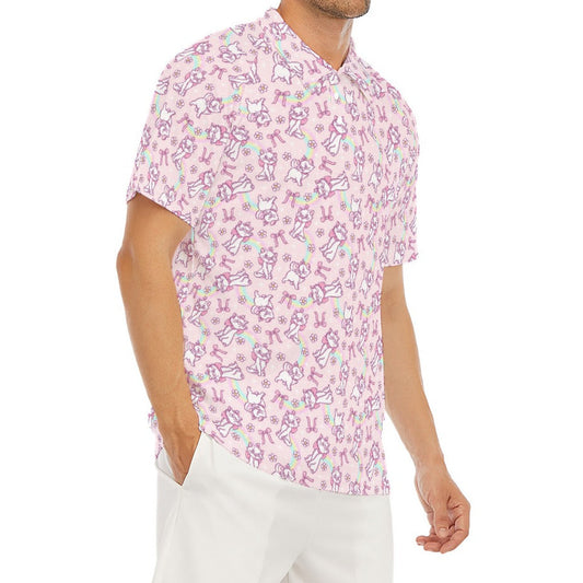 Rainbow Bow Kitty - Men's Polo Shirt