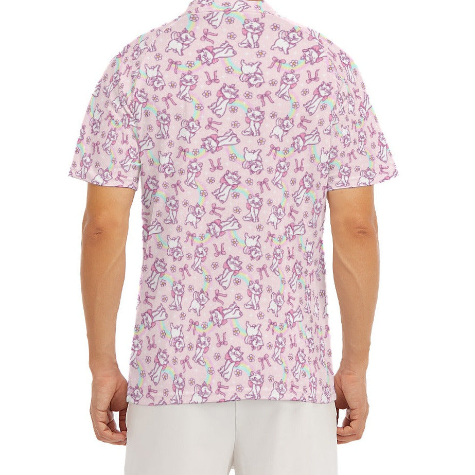 Rainbow Bow Kitty - Men's Polo Shirt