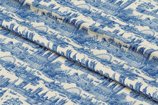 London in Cream Toile de Jouy Style - Digital Seamless Pattern