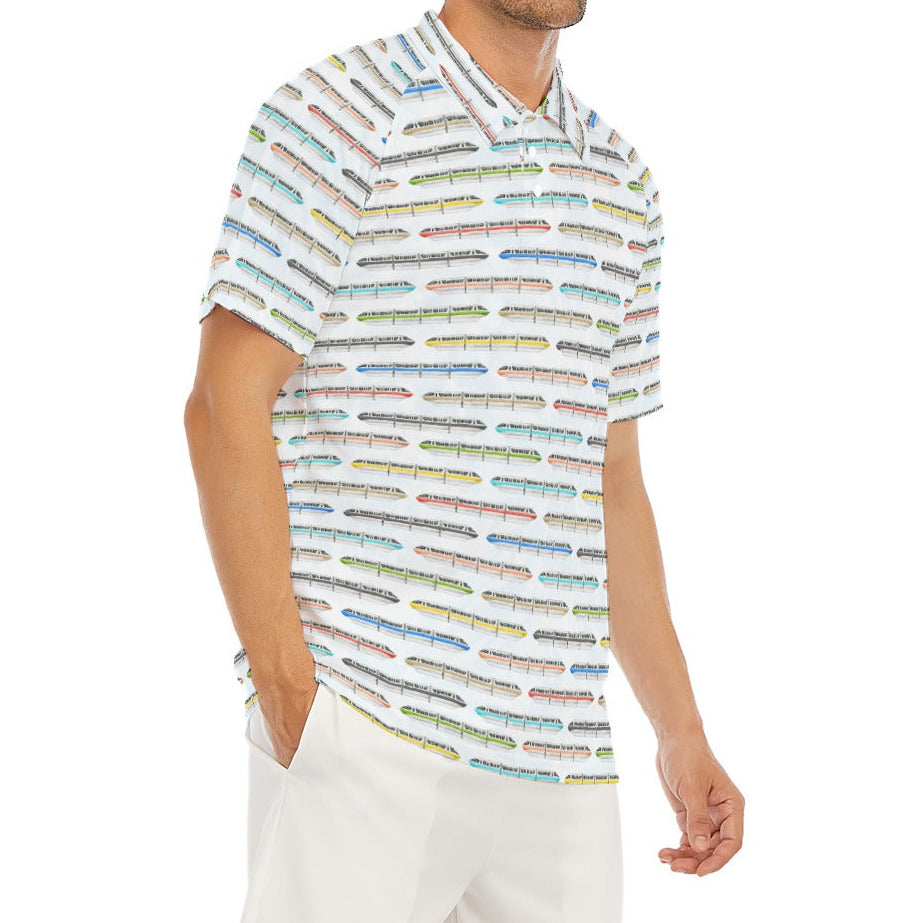 Monorail Rainbow Express - Men's Polo Shirt