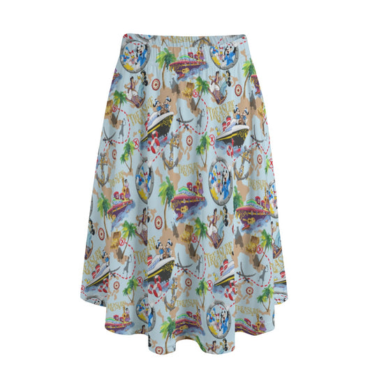 Treasure Voyage Cruise - Women's Pocket Midi Skirt