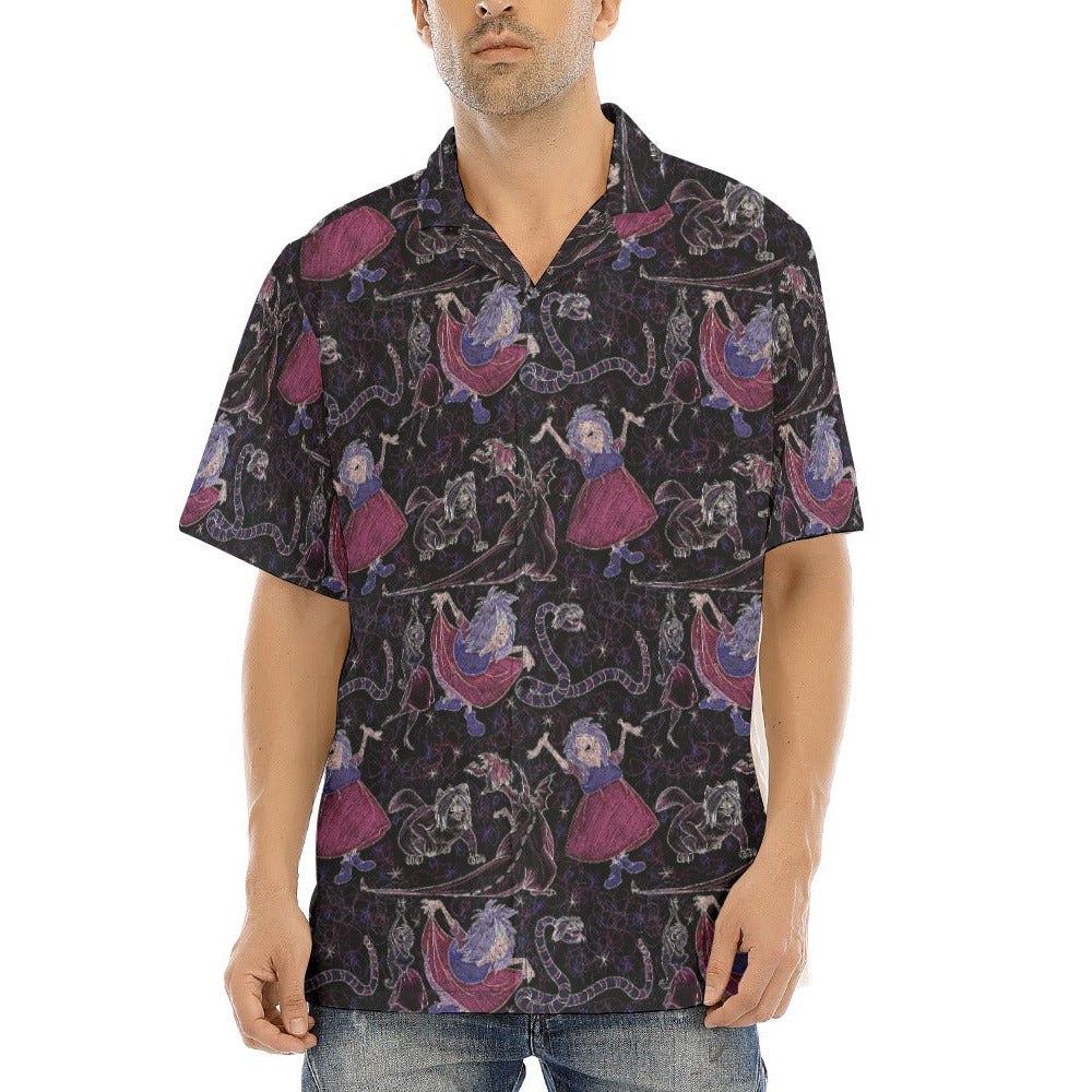 Marvelous Magical Mim - Men's Hawaiian Button Up Shirt