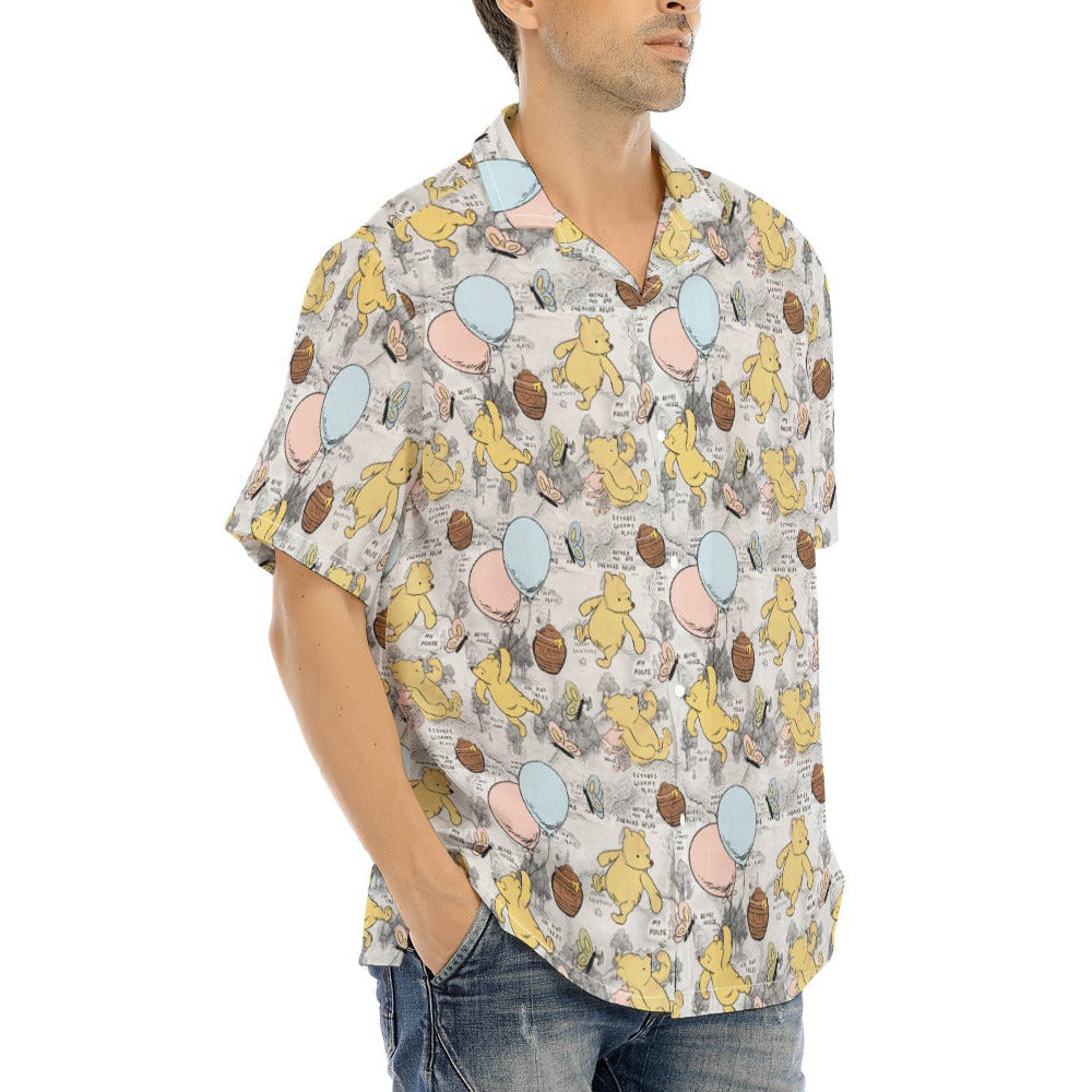 Silly Old Bear - Men's Hawaiian Button Up Shirt