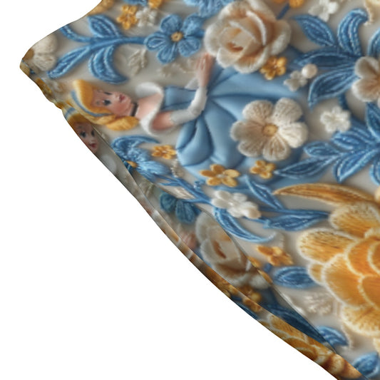 Regal Embroidered Royal Maiden - Women's Pocket Midi Skirt