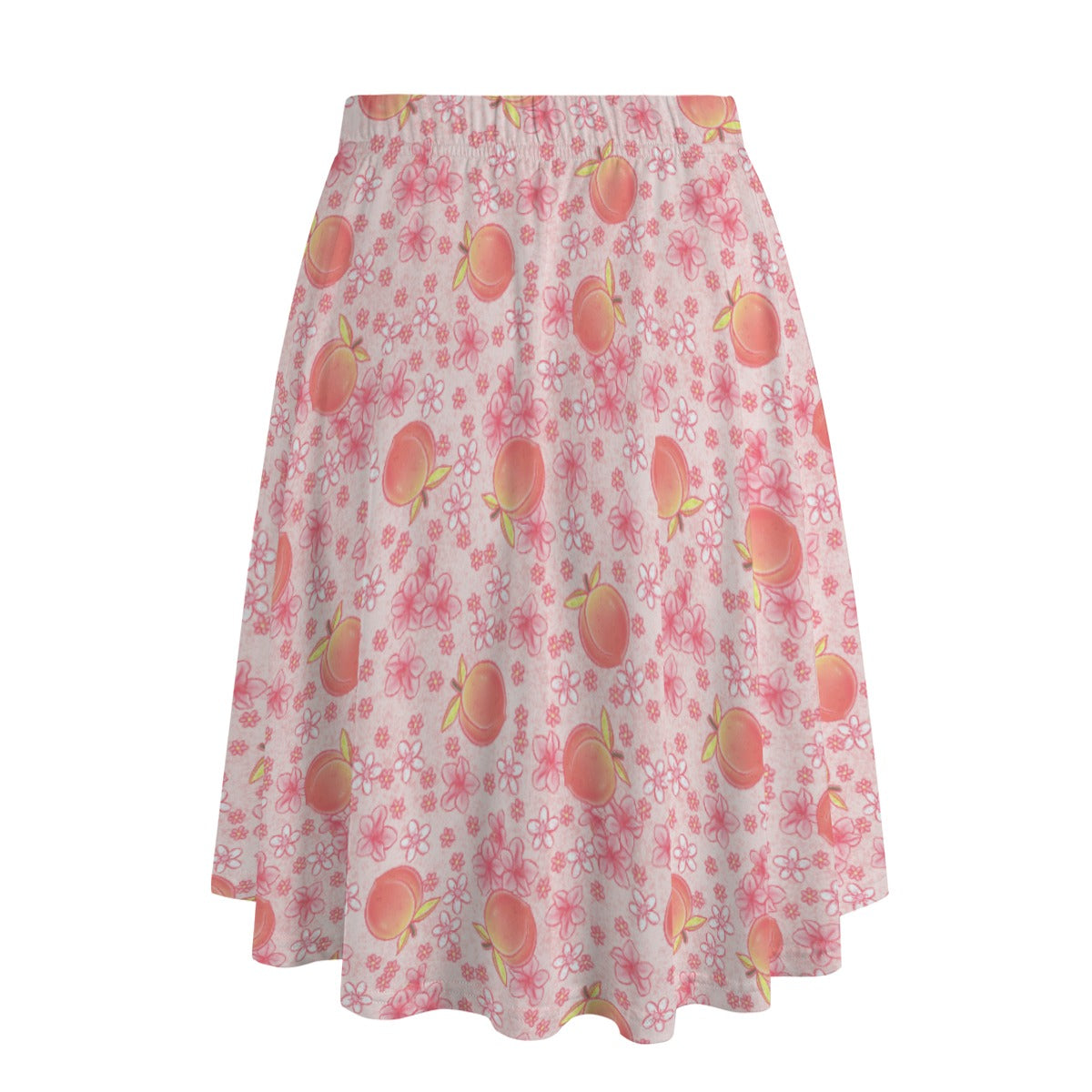 Summer Fruits - Peaches - Women's Pocket Midi Skirt