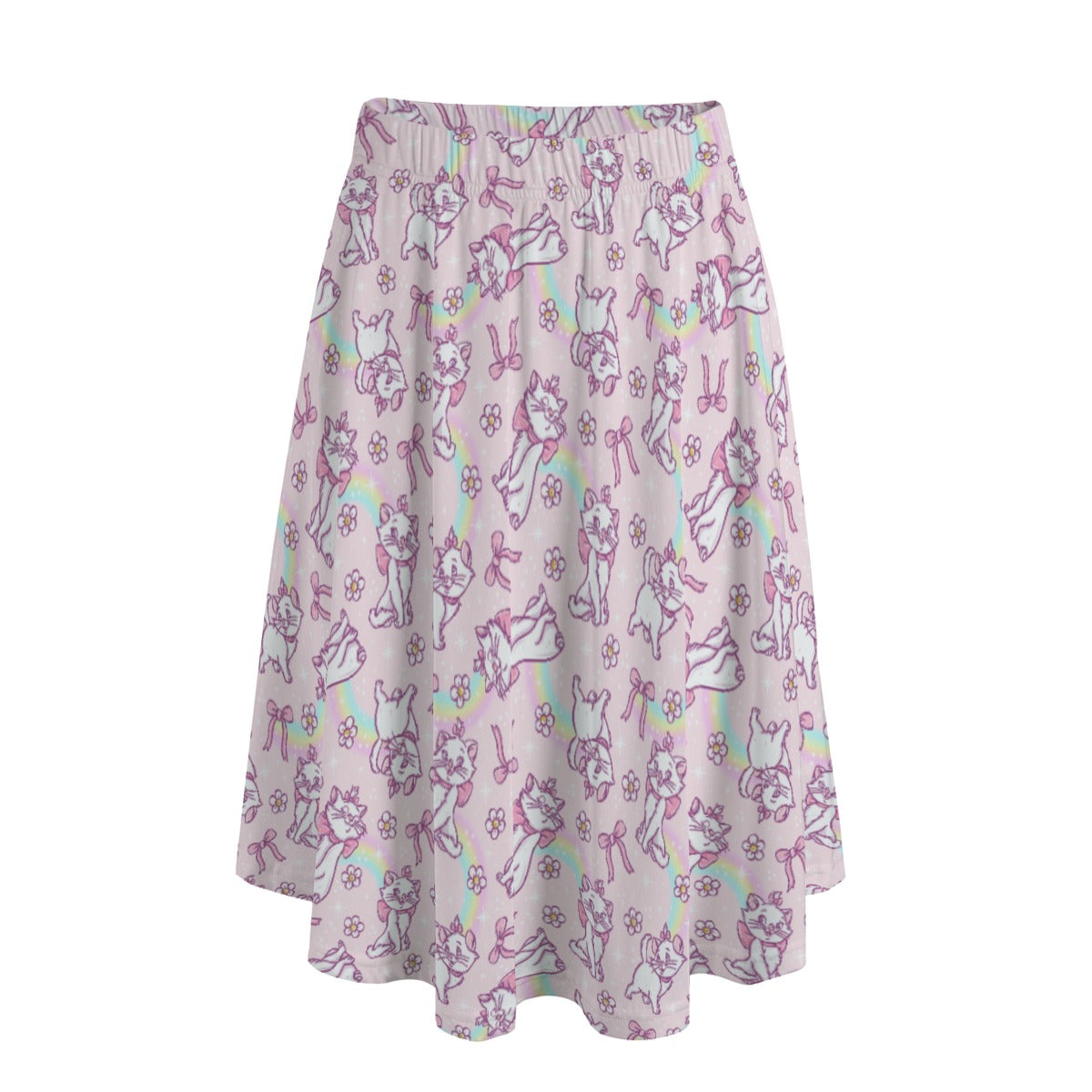 Rainbow Bow Kitty - Women's Pocket Midi Skirt