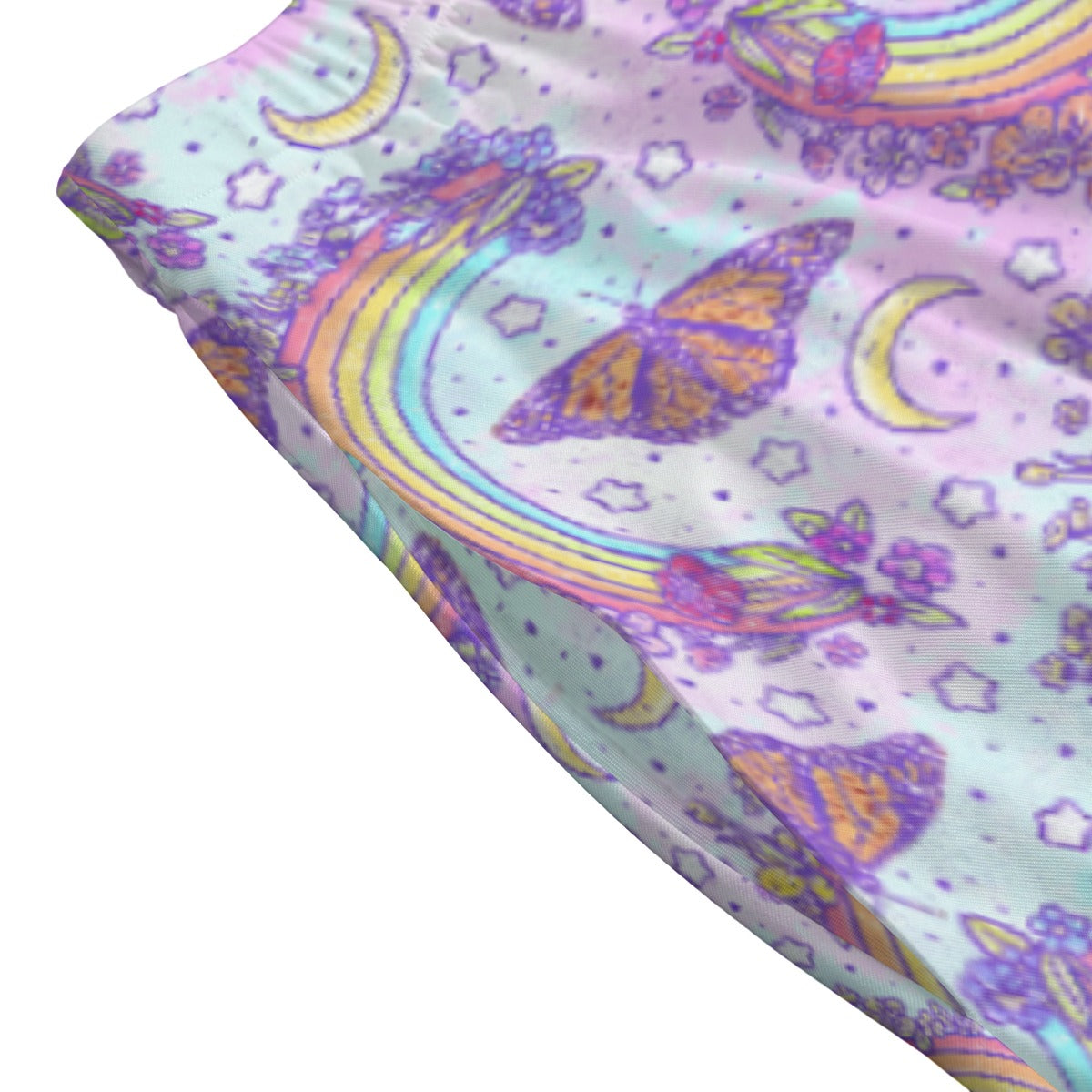 Monarch Butterflies & Rainbows - Women's Pocket Midi Skirt