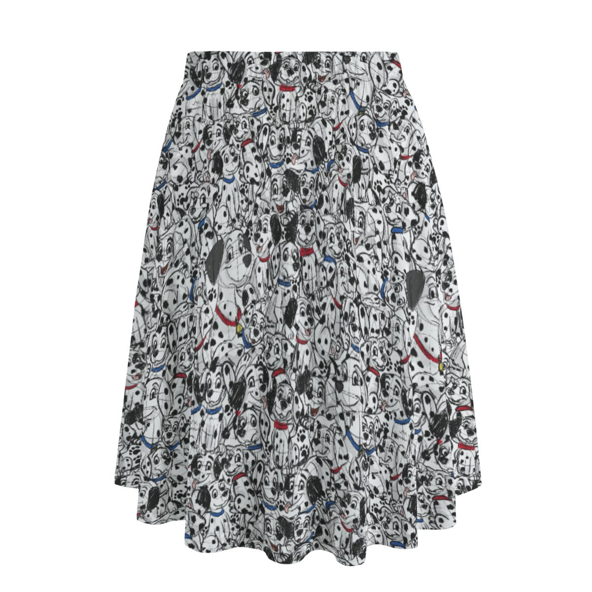 Sketchy Spotted Puppies - Women's Pocket Midi Skirt