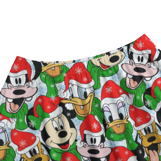 Mouse Friends in Santa Hats - Women's Pocket Midi Skirt
