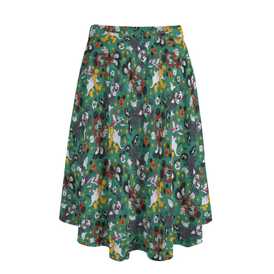 Beloved Couple as Spooky Pair - Women's Pocket Midi Skirt