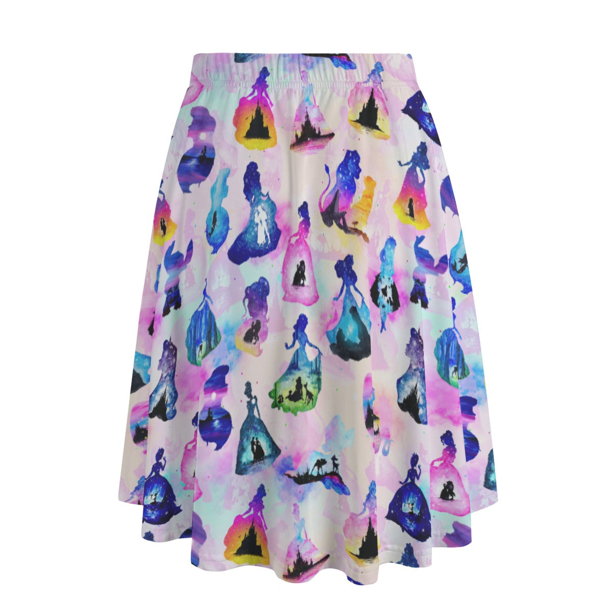 Princess And Classic Animation Silhouettes - Women's Pocket Midi Skirt