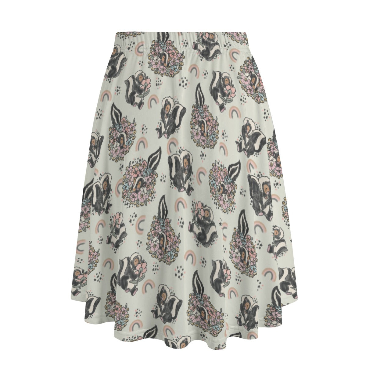 Bashful Blooming Skunk - Women's Pocket Midi Skirt