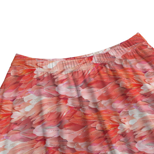 Animal Print - Flamingo - Women's Pocket Midi Skirt