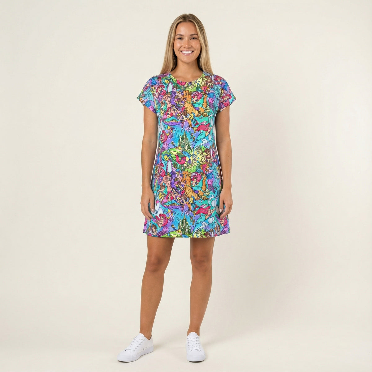 Under the Sea Storybook Scenes - Women's T-Shirt Dress