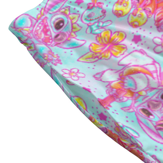 Neon Rainbow Mischief - Women's Pocket Midi Skirt