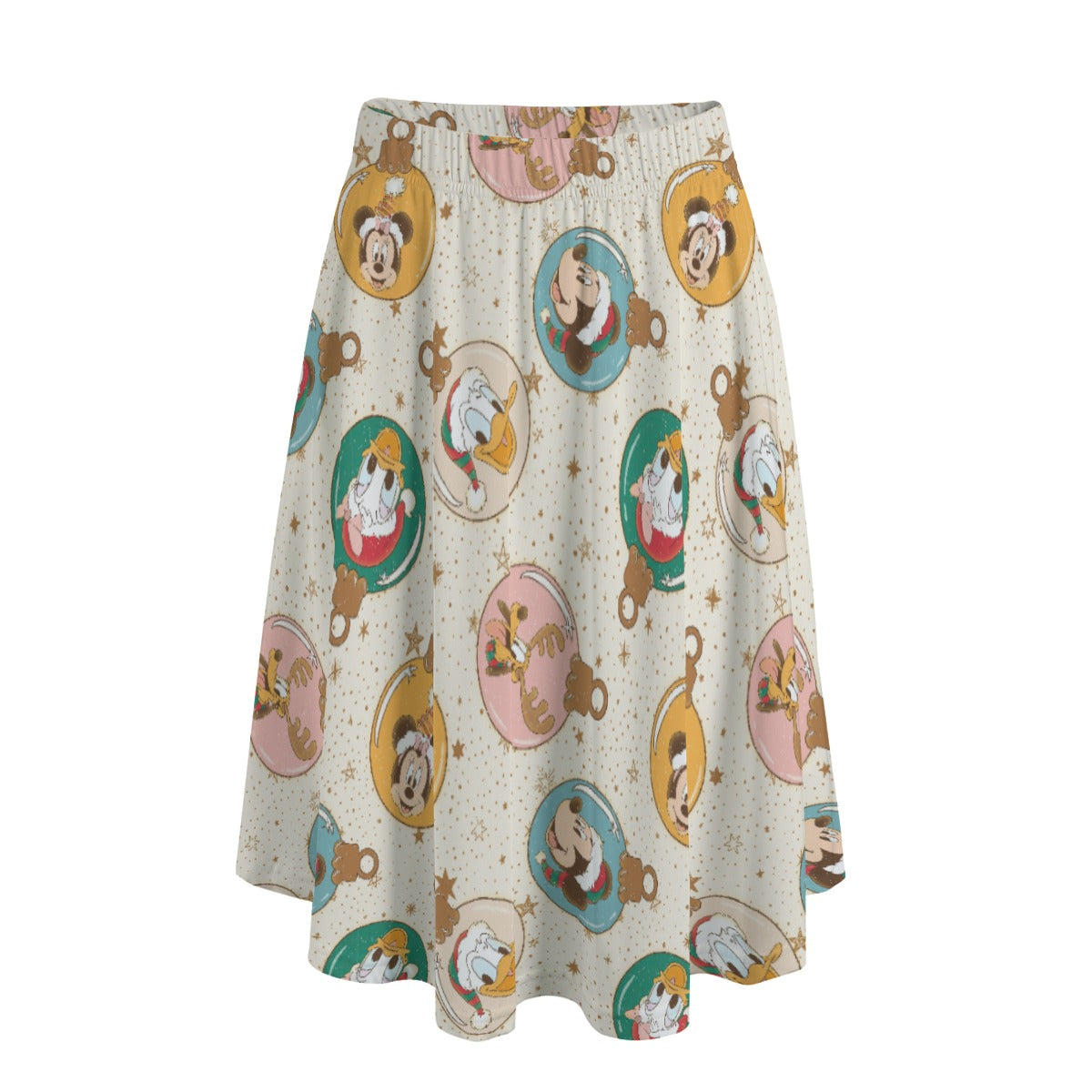 Golden Holiday Baubles - Women's Pocket Midi Skirt