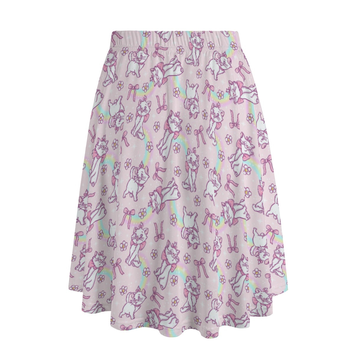 Rainbow Bow Kitty - Women's Pocket Midi Skirt