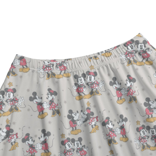 Retro Mouse & Partner - Women's Pocket Midi Skirt