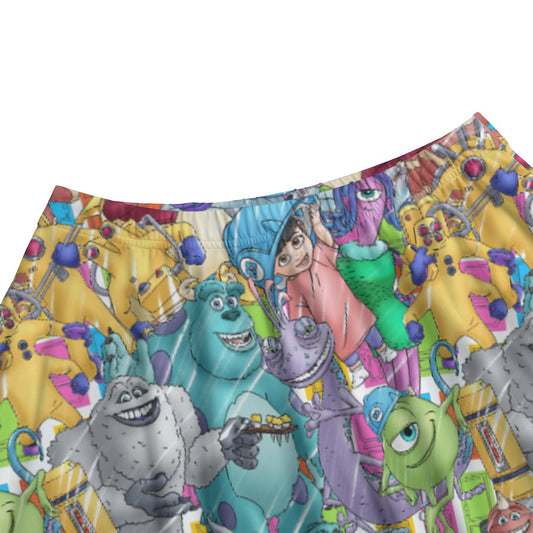 Monster Mayhem Sketched - Women's Pocket Midi Skirt